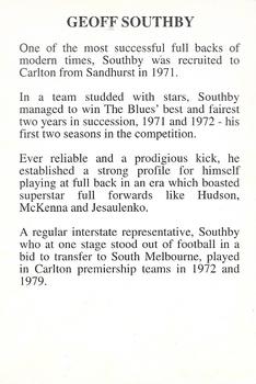 1994 The Great Footy Card Game #NNO Geoff Southby Back